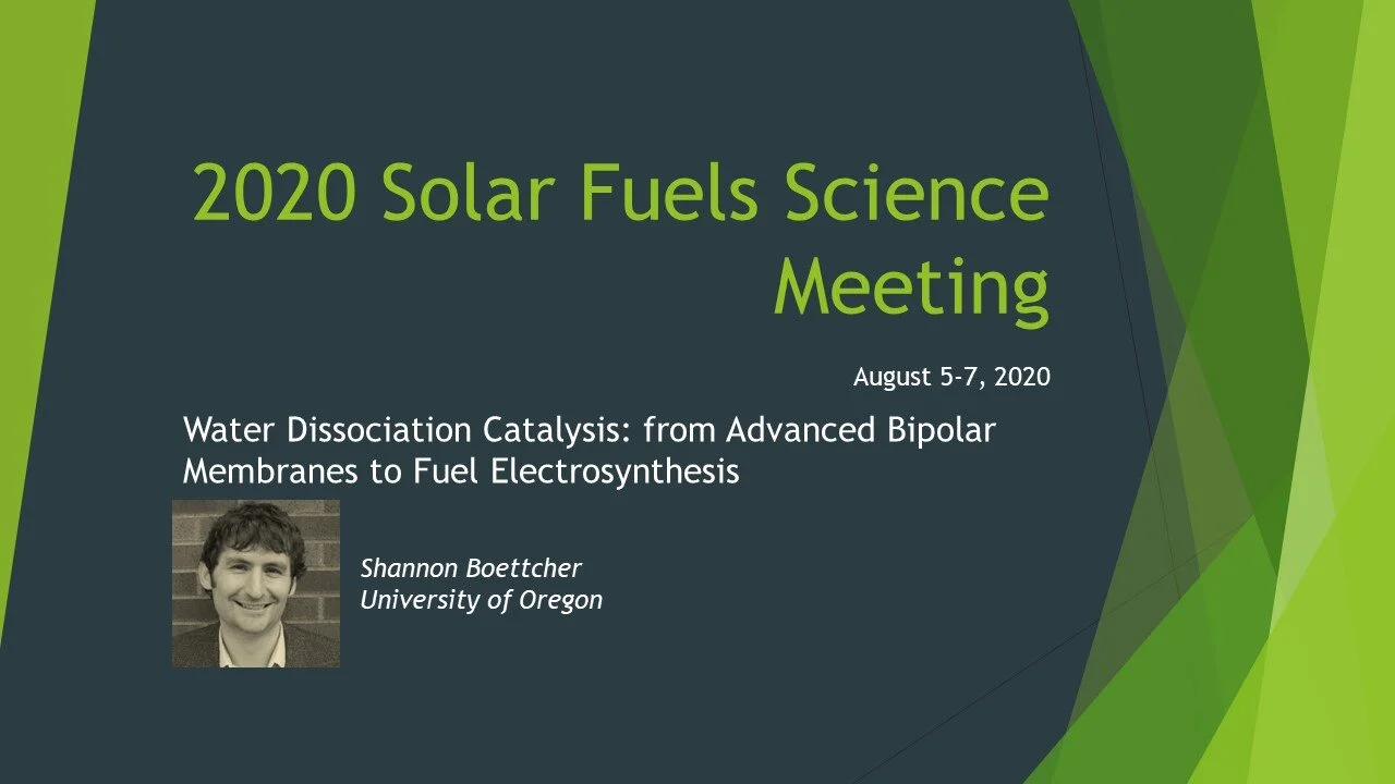 2020 Solar Fuels Science Meeting — JCAP